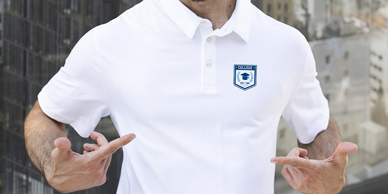 Polo impression logo couverture